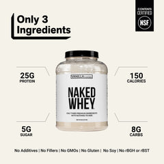 Vanilla Whey Protein Powder | Naked Vanilla Whey - 5LB
